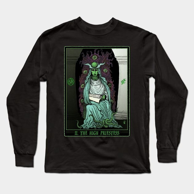 High Priestess of Cthulhu Long Sleeve T-Shirt by azhmodai